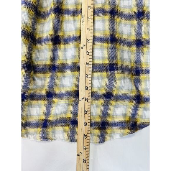 Women’s Plaid Flannel Button-Down LSU Tiger Shirt With Roll-Up Sleeves Sz M - Picture 12 of 14